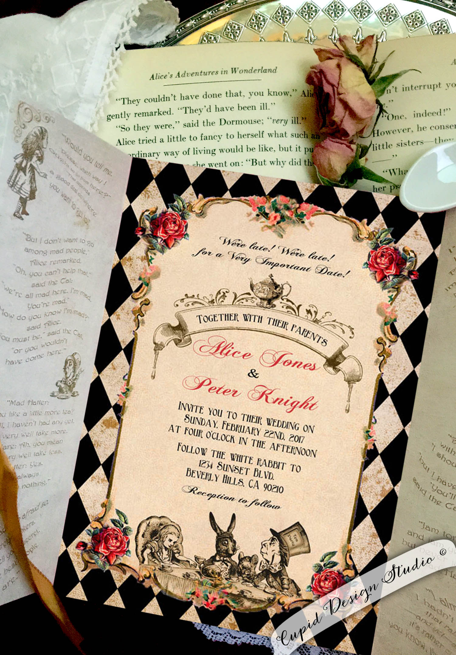 https://www.cupiddesignstudio.com/wp-content/uploads/2017/10/Alice-in-wonderland-red-black-gold-vintage-romantic-whimsical-elegant-unique-beautiful-custom-personalized-wedding-invitation.jpg